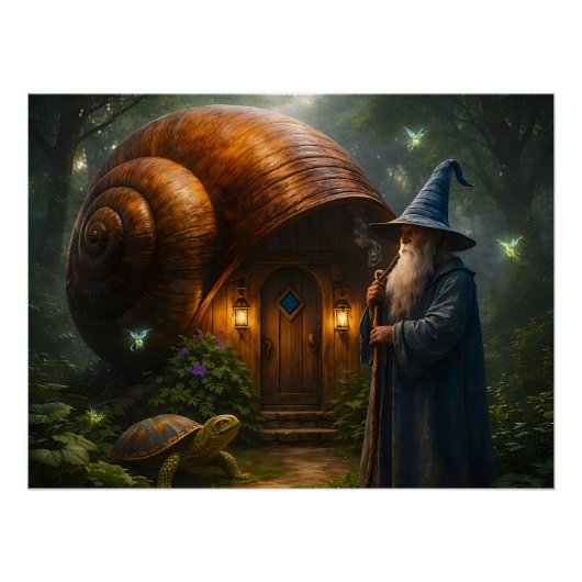 Poster Maisonnette de coquille d'escargot de sorcier semi (Devant)