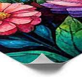 Poster Maisonnette Fantaisiste Avec Jardin De Fleurs Vibr (Coin)
