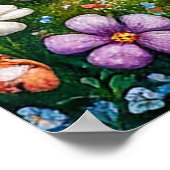 Poster Maisonnette Fantaisiste Avec Lapins (Coin)