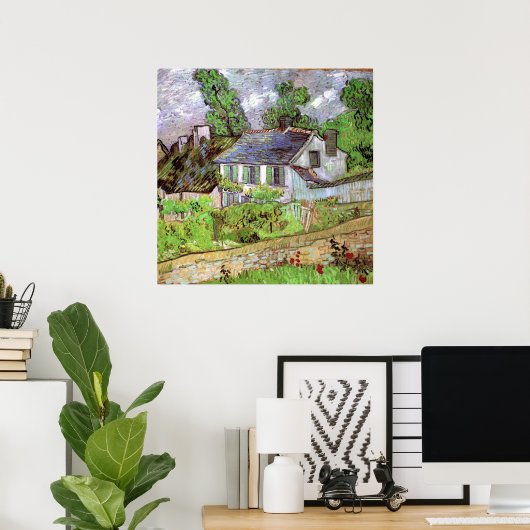 Poster Maisons à Auvers par Vincent van Gogh (Bureau à domicile)