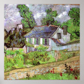 Poster Maisons à Auvers par Vincent van Gogh (Devant)