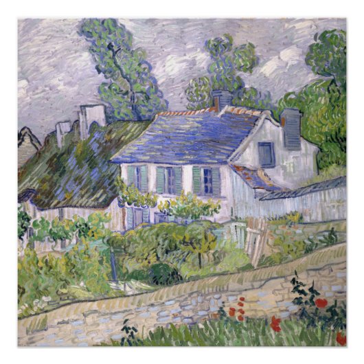 Poster Maisons à Auvers Vincent van Gogh (Devant)