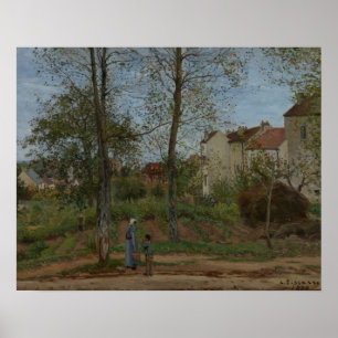 Poster Maisons à Bougival (automne), 1870 Pissarro