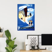 Poster Maisons à Pontresina, Suisse (Bureau à domicile)