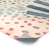 Poster Maisons Abstraites : Aquarelle Arrière - plan sans (Coin)