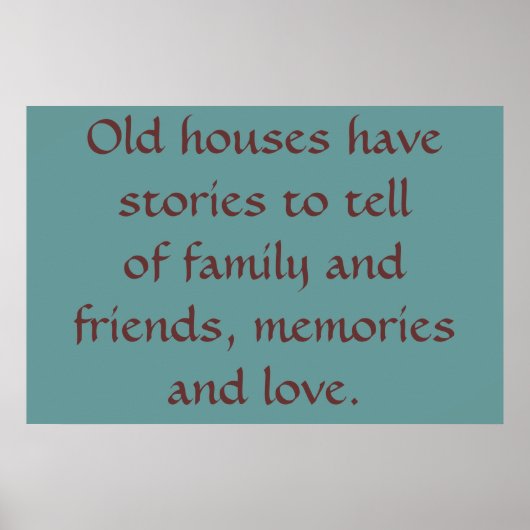 Poster Maisons anciennes (Devant)