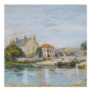 Poster Maisons Au Bord De L'Écluse De La Garonne Sisle