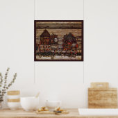 Poster Maisons avec buanderie par Egon Schiele (Cuisine)
