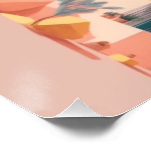 Poster Maisons cityscape (Coin)