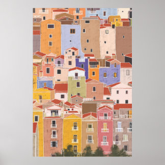 Poster Maisons colorées en Italie