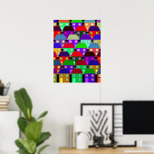 POSTER MAISONS COMMUNAUTÉ MAISON COLORÉE  (Bureau à domicile)