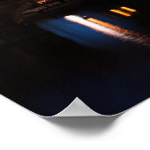 Poster Maisons de canal d'Amsterdam la nuit (Coin)