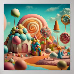 Poster Maisons de Candy Land