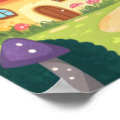 Poster Maisons de champignons et arc-en-ciel 15 (Coin)