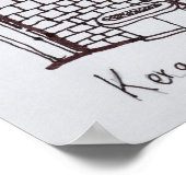 Poster Maisons de chaume, Kerascoet | Bretagne, France (Coin)