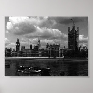 Poster Maisons du parlement de Londres en Angleterre vint