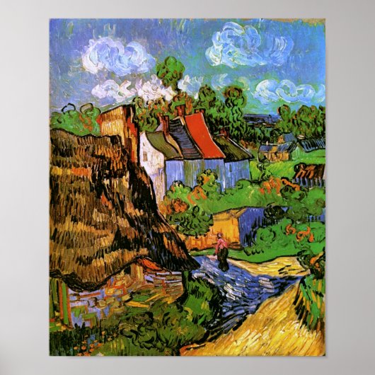 Poster Maisons en Auvers Van Gogh Art (Devant)