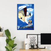 Poster Maisons en Pontresina, Suisse (Bureau à domicile)