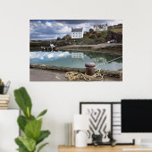 Poster Maisons Et Bateaux Le Long De L'Eau (Bureau à domicile)