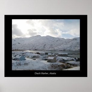 Poster Maisons hollandaises, hollandais Harbour, Alaska