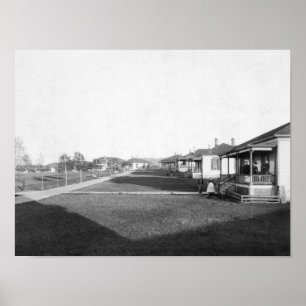 Poster Maisons militaires dans la zone résidentielle de F