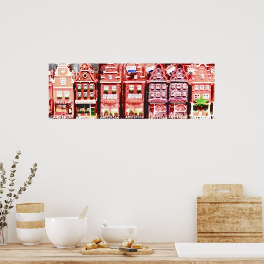 Poster Maisons miniatures d'Amsterdam (Cuisine)