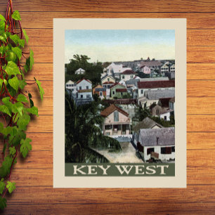 Poster Maisons Ouest à clé vintage