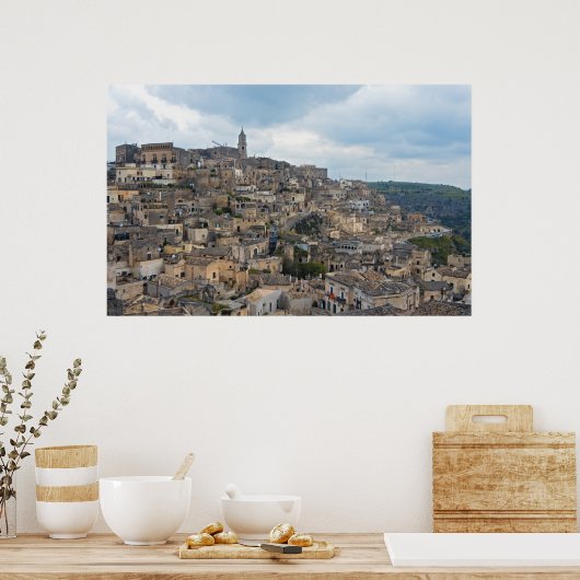 Poster Maisons Sassi, Matera, Basilicate, Italie (Cuisine)