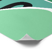 Poster Maisons scandinaves, arbres, montagnes illustratio (Coin)