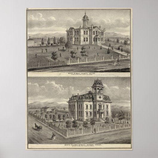 Poster Maisons scolaires, San Jose (Devant)