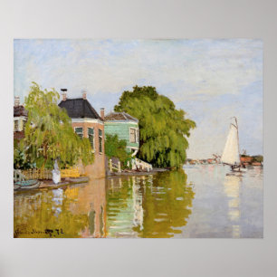 Poster Maisons sur l'Achterzaan (1871) par Claude Monet