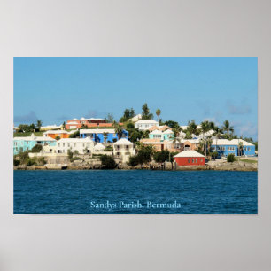 Poster Maisons sur le Grand Sound, paroisse de Sandys, Be