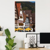 Poster Maisons traditionnelles d'Allemagne (Bureau à domicile)