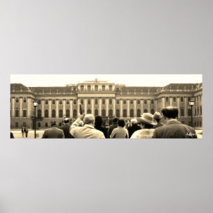 Poster Maisons vintage Autriche Vienne Schonbrunn