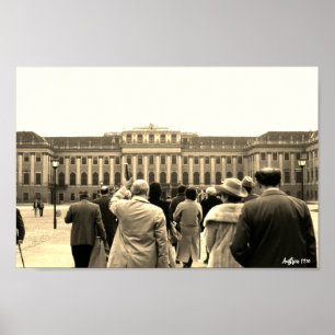 Poster Maisons vintage Autriche Vienne Schonbrunn