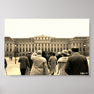 Poster Maisons vintage Autriche Vienne Schonbrunn