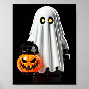 Poster Maître constructeur Halloween fantôme briques de c