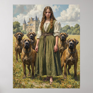 Poster Maître de chien