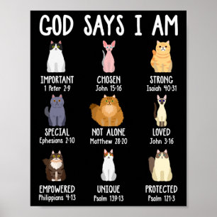 Poster Maître Dieu dit que je suis Amoureux des chats foi