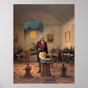 Poster Maître Freemason Washington 1870