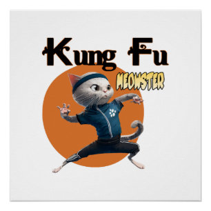 Poster Maître Kung Fu Meowster