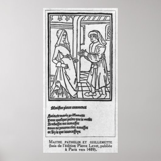 Poster Maitre Pathelin et Guillemette (Devant)