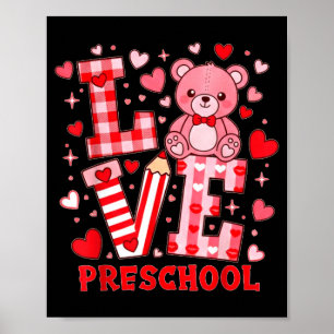 Poster Maîtresse de maternelle de la Saint-Valentin