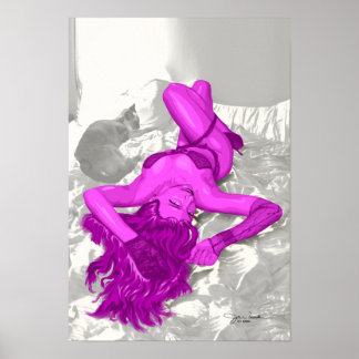 Poster Maîtresse du lit en désordre