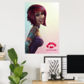 Poster Maîtresse réaliste Missy (Bureau à domicile)