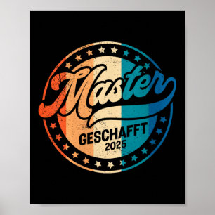 Poster Maîtrise féminine obtenue Maîtrise amusante Degré 