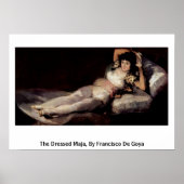Poster Maja Habillé, Par Francisco De Goya (Devant)