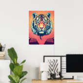 Poster Majesté cosmique : Le tigre radiant (Bureau à domicile)