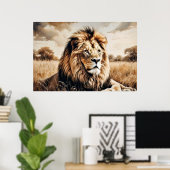 Poster Majesté dans des tons terreux (Bureau à domicile)