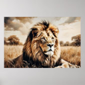Poster Majesté dans des tons terreux (Devant)